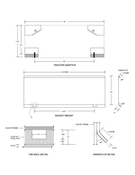 skid steer mounting plate specs|skid loader quick attach dimensions.